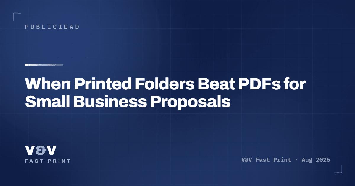 When Printed Folders Beat PDFs for Small Business Proposals
