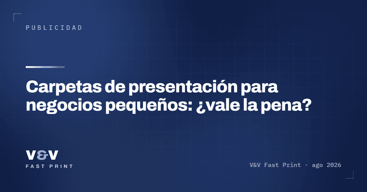Carpetas de presentación para negocios pequeños: ¿vale la pena?