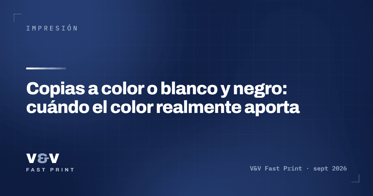 Copias a color o blanco y negro: cuándo el color realmente aporta