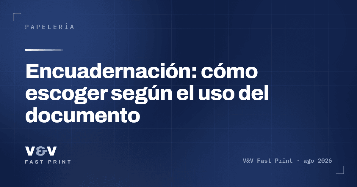 Encuadernación: cómo escoger según el uso del documento