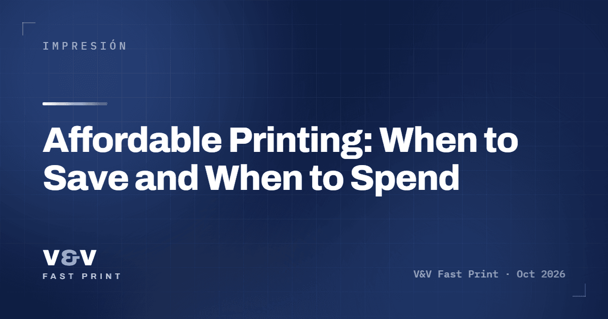Affordable Printing: When to Save and When to Spend