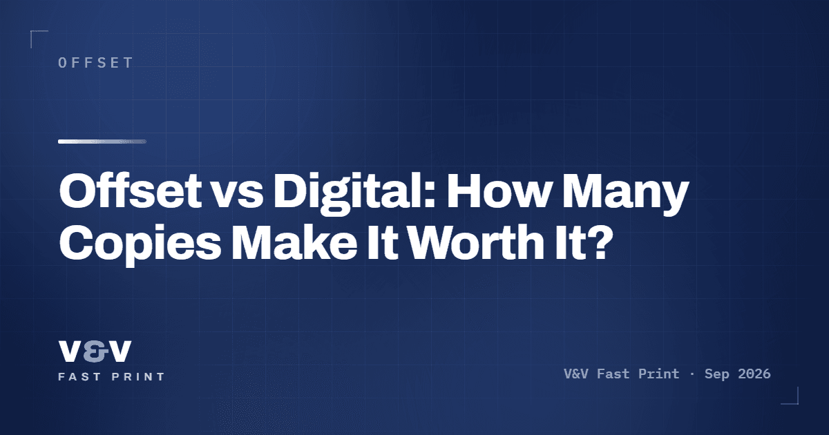 Offset vs Digital: How Many Copies Make It Worth It?