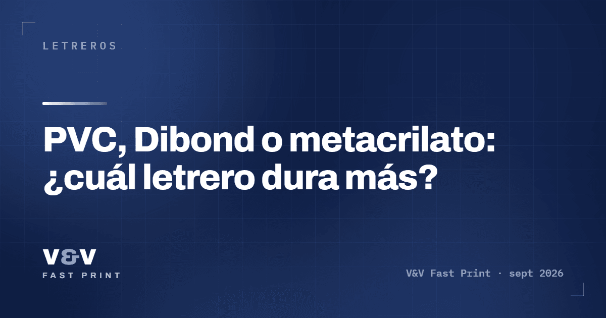PVC, Dibond o metacrilato: ¿cuál letrero dura más?