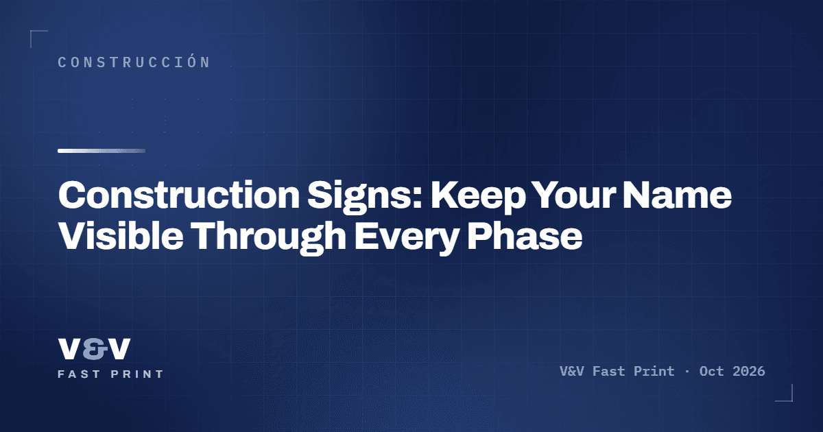 Construction Signs: Keep Your Name Visible Through Every Phase