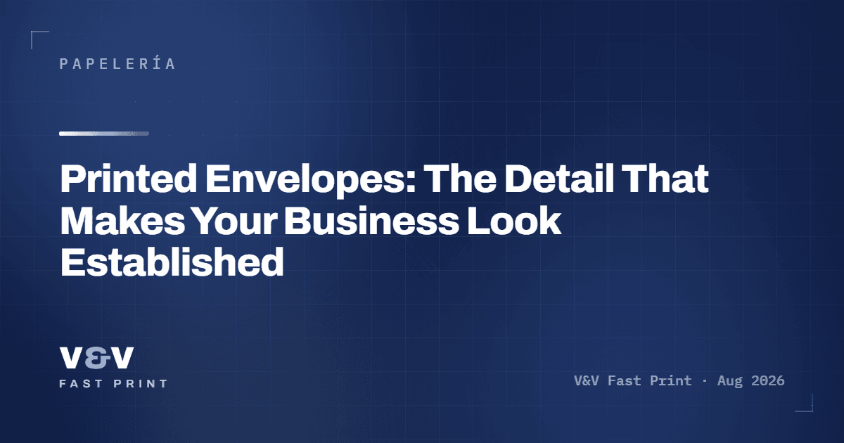 Printed Envelopes: The Detail That Makes Your Business Look Established