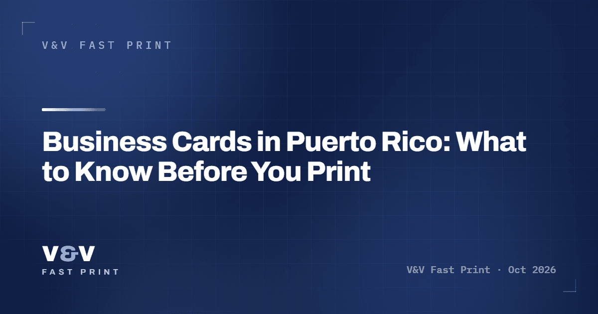 Business Cards in Puerto Rico: What to Know Before You Print